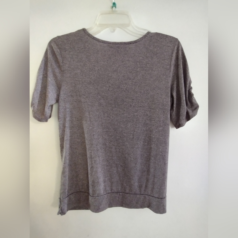 EUC Apt 9 Gray Rose Gold Women's Top Shirt With Silver Embellishment SMALL - Picture 2 of 7